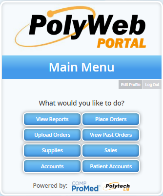 PolyWeb Portal Menu
