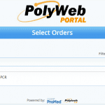 PolyWeb Portal Order Selection Example